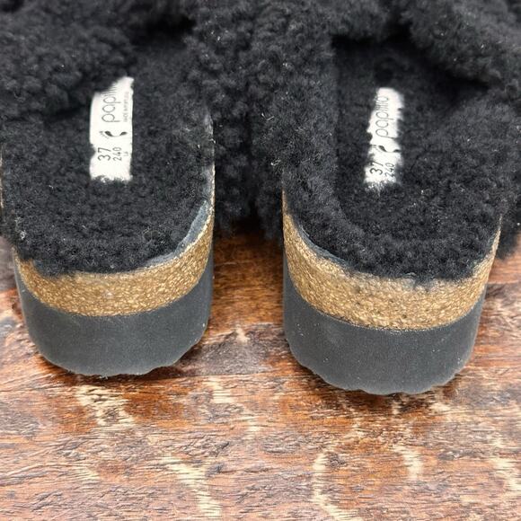 BIRKENSTOCK PAPILLIO Daytona Shearling Teddy Crossover Sandal Sz L 6 US 37 EU - Picture 4 of 8